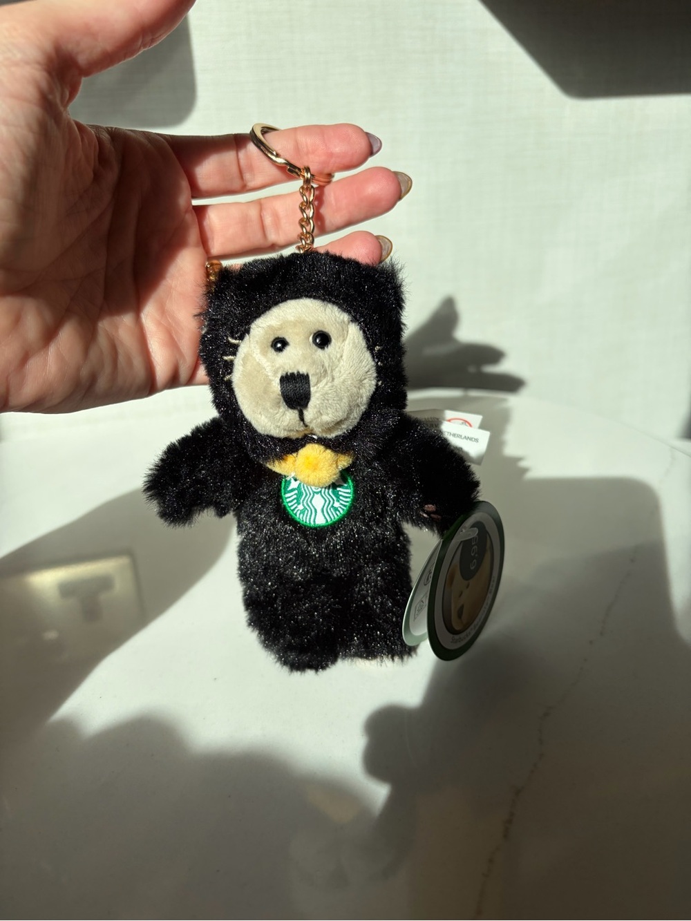 Sold Out🎃Starbucks "Winnie Whiskers" Black Cat Bearista Plush Keychain🐈⬛